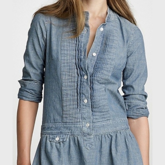 NWT J. Crew Sundrine Chambray Shirt Dress - Picture 3 of 16